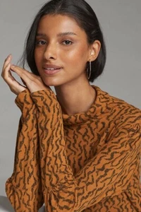 Anthropologie Puff-Sleeved Turtleneck Top Sz S NWT - Picture 1 of 4