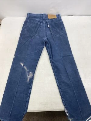 Veludo vintage Levis 319-1508 tamanho 9 etiqueta branca azul década de 1970’s - Imagem 1 de 4