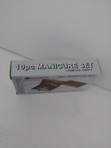 10 Stk. Maniküre Kunstleder Etui Set Edelstahl (I - Bild 1 von 3