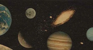 Planets Wallpaper Border Outer Space Stars Galaxy Wall Decor Kids GU79212B - Picture 1 of 3