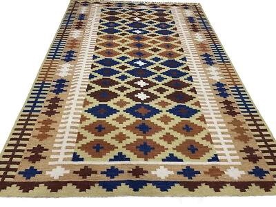 Kelim Modern Orient Teppich extra fein 300x200 Handgeknüpft Beige - Bild 1 von 4