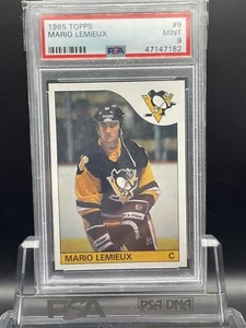 MARIO LEMIEUX 1985 TOPPS ROOKIE #9 PSA 9 PENGUINS 8850 - Picture 1 of 2
