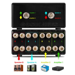 Passive 2-way Power Amplifier / Speaker Switch Box A/B Audio Selector Splitter - Picture 1 of 7