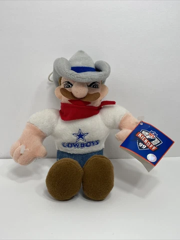 Vintage Dallas Cowboys Kickoff 99 NFL Bean Bag Plush Stuffins 1998 w/ Tag Cover