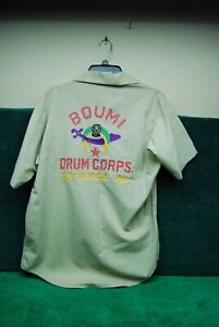 Vintage Masonic Boumi Drum Corps Baltimore Md Drum Corps Short Sleeve Work Shirt