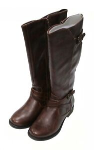 NIB NATURALIZER Women's 'STANTON' Whiskey SIDE-ZIP WIDE CALF SYNTHETIC BOOTS 6