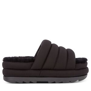 UGG Puft Slide Sandals Black Uk 4 New In Box