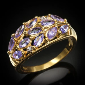  1.01 CT Tanzanite & Diamond Vine Ring ~ Size 6 (SOPHISTICATED) [MSRP~$499] - Picture 1 of 1
