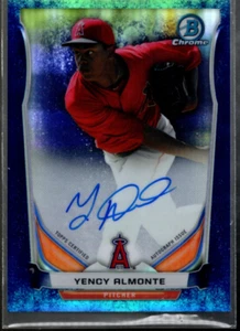 2014 Bowman Chrome Prospect Autógrafos Burbuja Refractors Bcapya Yency Almonte / - Imagen 1 de 2