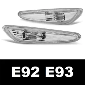CLEAR SIDE INDICATORS REPEATERS BMW 3 SERIES E92 E93 COUPE CONVERTIBLE - Picture 1 of 1