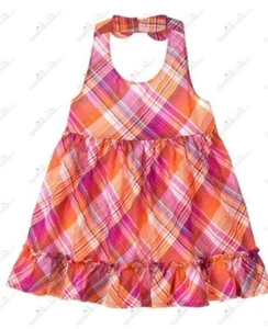 Gymboree Girls sz 7 Spice Market Plaid Halter Top NWT Sparkle - Picture 1 of 2