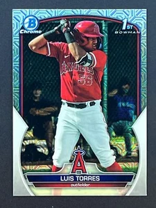 LUIS TORRES 2023 Bowman Chrome 1st Bowman Mojo Refractor #BCP-155 Angels - Picture 1 of 2