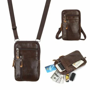 Mini Mens Crossbody Shoulder Bag Purse Cell Phone Pouch Case Handbag Wallet Hot - Picture 1 of 11
