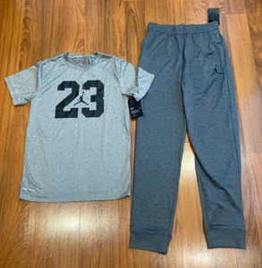 Nike Air Jordan Youth Set Boy's T-Shirt PANTS Tracksuit 2pc Size XL ( 18 ) New - Picture 1 of 5