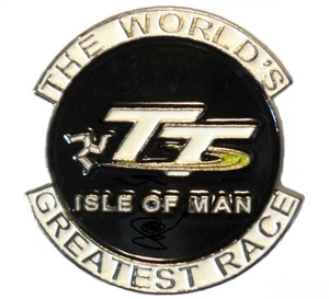 Isle of Man TT Das größte Rennmotorrad der Welt Emaille Motorrad Abzeichen - Bild 1 von 5