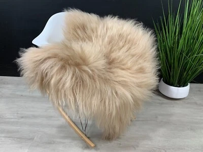 Genuine Sheepskin Pelt Fur Rug Seat Cover Pet Gift Bed Throw - Image 1 of 4