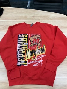 NEW MITCHELL AND NESS CREWNECK UNIVERSITY OF MARYLAND MEDIUM - Picture 1 of 2