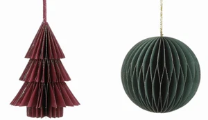 Baumschmuck Hänger Ornament Kugel / Tanne Papier (1100010) Christbaumschmuck - Bild 1 von 8