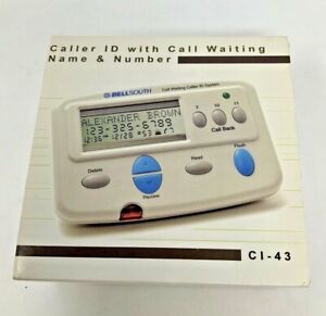 Caller ID Device Call Waiting Name & Number Bellsouth CI-43