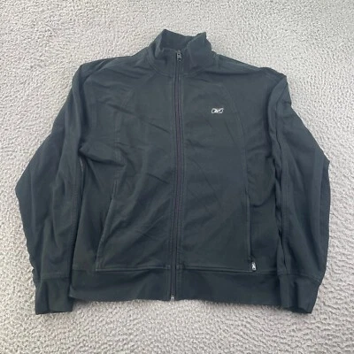 Reebok Jacket Womens Small Black Zip Long Sleeve RBK Track Activewear - Изображение 1 из 4