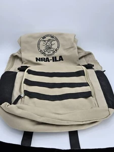 NRA-ILA Embroidered Eagle Emblem Beige Backpack Bug Out Bag - Picture 1 of 12