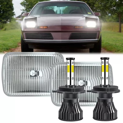 Fits Pontiac Firebird 1982-1990 LED Projector Headlights High Low Beam Lamps - Image 1 of 4