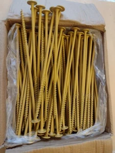 construction structural screws indoor outdoor 10" inch 3/8" inch - Photo 1 sur 6