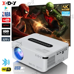 4K Projektor Tragbarer UHD Heim-Beamer 12000L LED 5G WIFI BT5.0 Android Outdoors - Bild 1 von 12