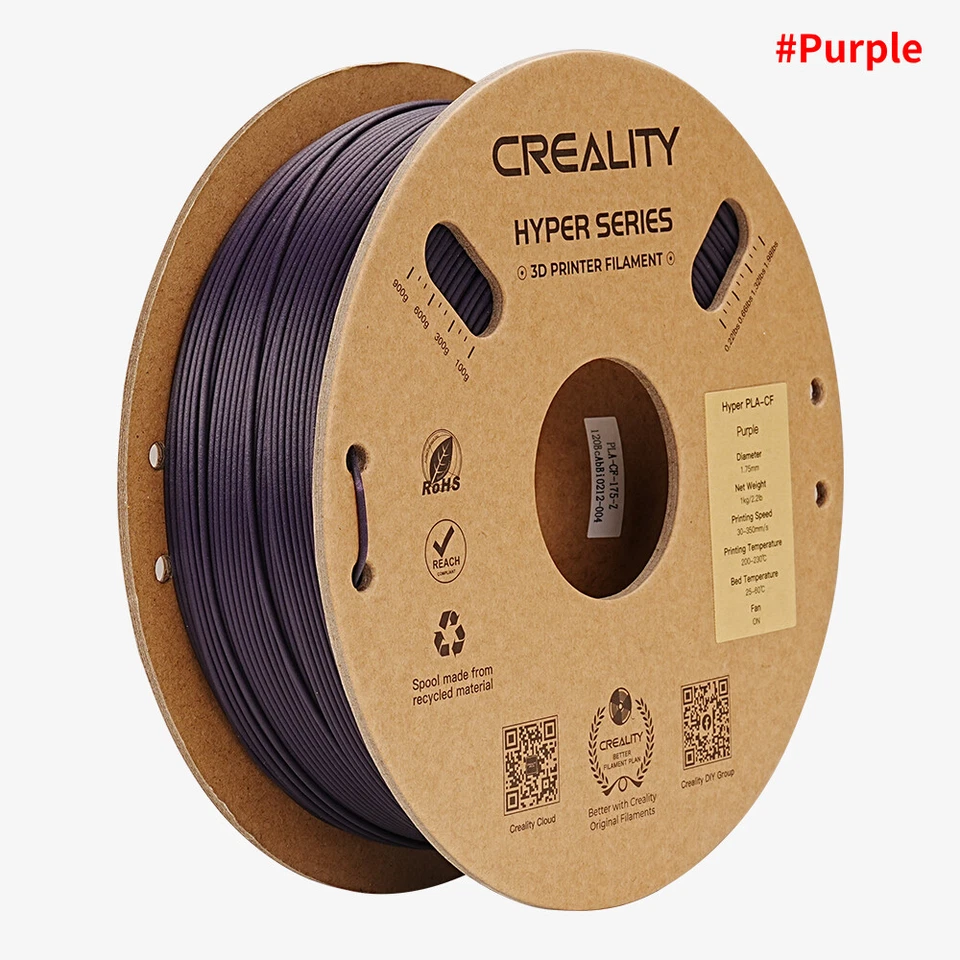 Filamento de impresión 3D de fibra de carbono Creality Hyper PLA 1 kg velocidad de impresión 300 mm/s arriba Foto 1 de 4