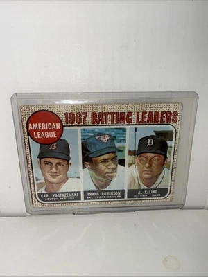 1968 Topps #2 American League 1967 Batting Leaders - Image 1 of 2