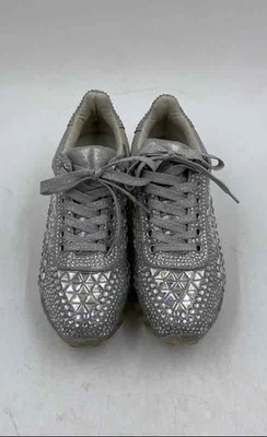 Steve Madden Mujer Carissa CARI06S1 Plata Estrás Tenis Zapatos Talla 8.5 M Foto 1 de 4