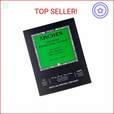 Arches Watercolor Paper Pad, 140 pound, Cold Press, 9"x12" - Image 1 of 2