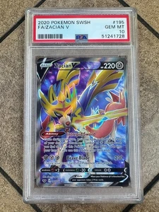Zacian 2020 Pokemon Sword & Shield Full Art FA #195 PSA 10 - Picture 1 of 2