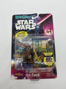 Figura de acción Star Wars 1993 Bend-Ems Wicket the Ewok con tarjeta coleccionable Topps - Imagen 1 de 2