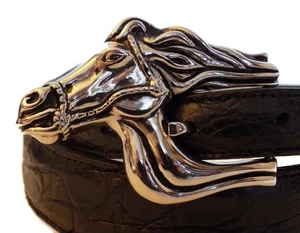 AB STEEL von AL BERES BUCKLES! #ST105 NUR 1 STÜCK ARABISCHE PFERDESCHNALLE! OHNE GÜRTEL! - Bild 1 von 6