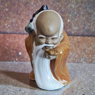 Vintage Chinese Shiwan Mudman  Shou Lao God by Wah Jiang - Image 1 of 4