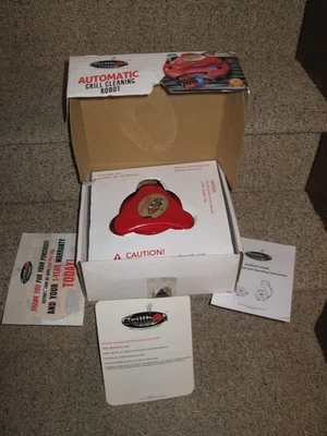 NUEVO Robot de limpieza de parrilla automático Grillbot cepillos y cargador de nailon rojo Foto 1 de 4