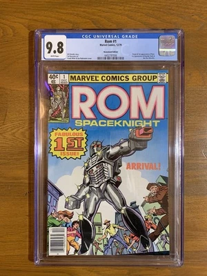 🐝 Rom #1 Newsstand CGC 9.8 White 1979 Spaceknight Marvel Newsy Goodness - Image 1 of 2