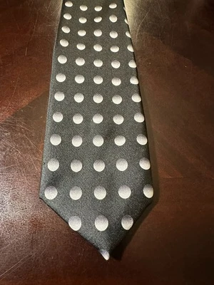 City Streets Black & White Polka-Dot Tie – Made in USA – 3” Width, Dot Pattern Foto 1 de 4