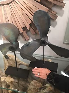 ACABADO ENVEJECIDO HÉLICES DE BARCO PUNTALES EN SOPORTES ESTATUA ESCULTURAS DECORACIÓN NÁUTICA - Imagen 1 de 4