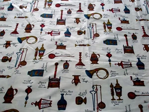 Colonial Americana Fabric Remnant Period Items 3 Pieces About 3 Yards Total FCL - Picture 1 of 4