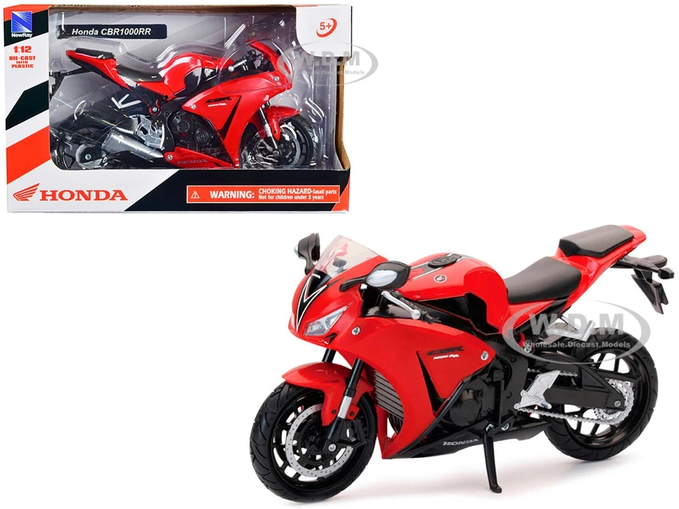 Modelo de motocicleta diecast Honda Cbr 1000rr rojo y negro 1/12 de New Ray 57793 A Foto 1 de 1