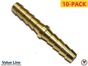 10-PACK! Value Line Brass Hose Fitting, Mender Splicer, 1/8"x1/8" Barb 122HBL-2 - Picture 1 of 4