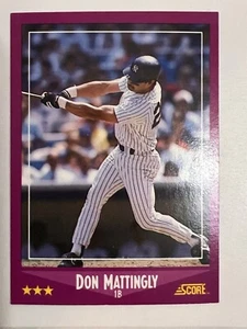 1988 Score Baseball Card Don Mattingly Yankees 1 Of 660 NY - Picture 1 of 5