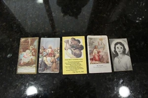 Vintage Religious Memorial Prayer Cards Lot of 5 - Picture 1 of 12