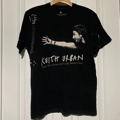 Camisa Keith Urban World Tour 2007 Concierto Música Country Negra Gráfica Talla S Foto 1 de 4