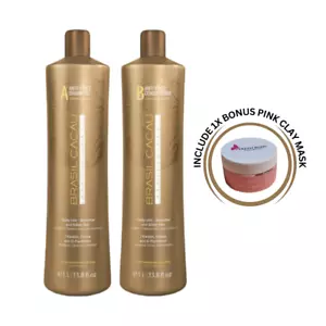 BRASIL CACAU ANTI FRIZZ SHAMPOO 1 LITRE AND CONDITIONER 1 LITRE FREE SHIPPING - Picture 1 of 1