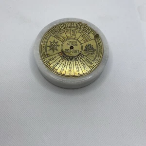 40 Year Calendar 1992-2031 w Brass & Marble - Picture 1 of 6