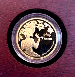 2016 Disney Princess Tiana 1/4 Oz. Gold Proof Coin #248/1000 - Picture 1 of 5