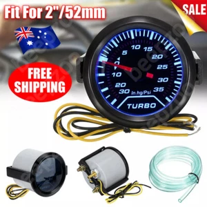 12V Boost Gauge 52mm LED Display 35 Psi Vacuum Pressure Meter 2" Turbo Gauge Car - Picture 1 of 12